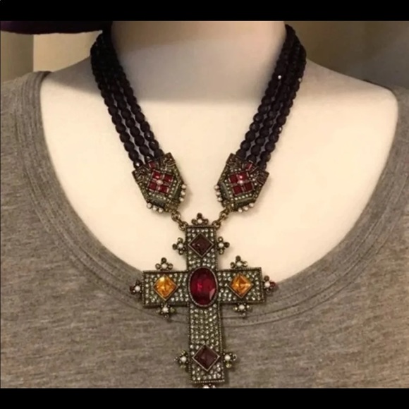 Heidi Daus. Purple / Colorful Cross. New. - Picture 2 of 8